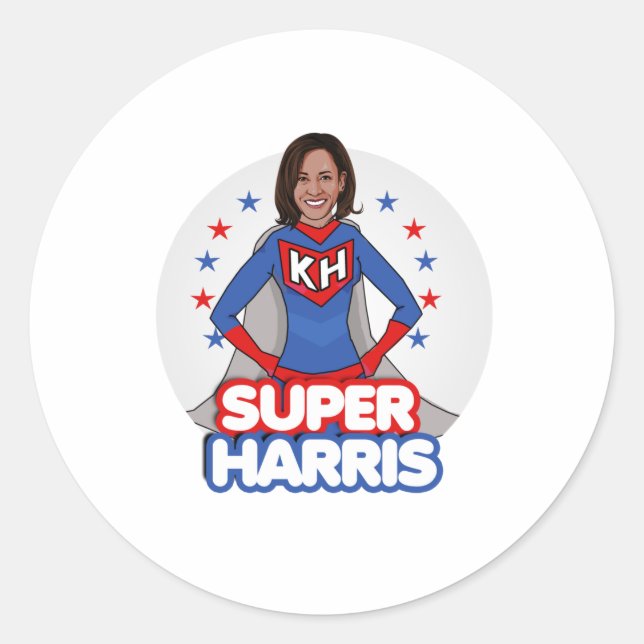 SUPER HARRIS CLASSIC ROUND STICKER (Front)