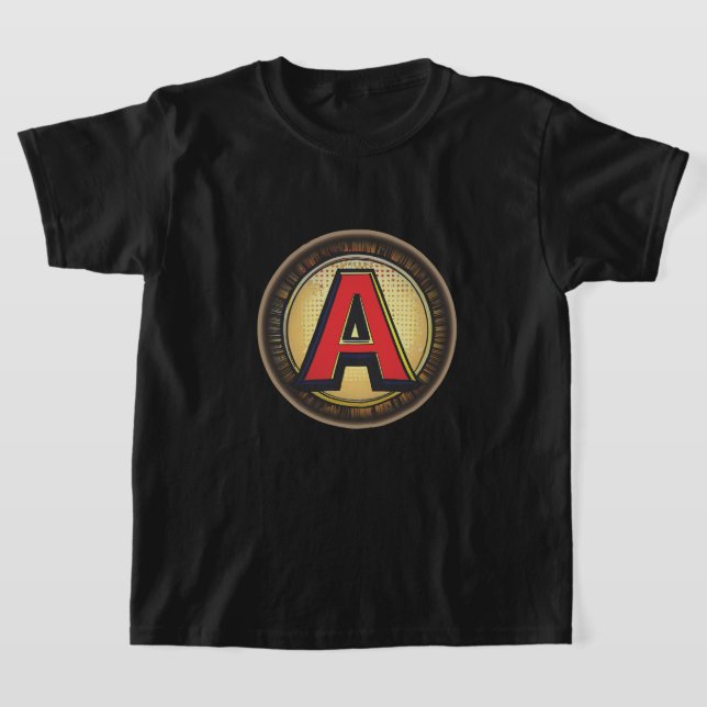 Super Hero "A" Insignia T-Shirt (Laydown)