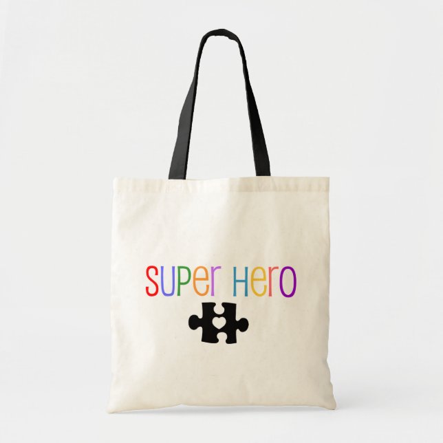 Super Hero Autism Tote Bag (Front)