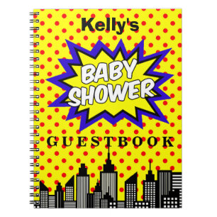 Super Hero Baby Shower Custom Guest Book
