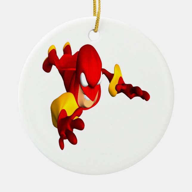Super Hero Ceramic Ornament (Front)