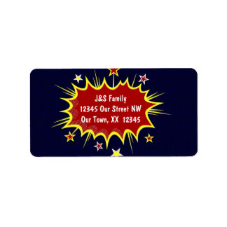 Super Hero Christmas Label