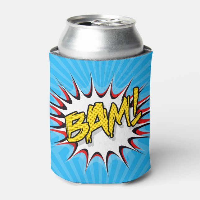 Super Hero Classic Bam! Action Bubble Can Cooler (Can Front)