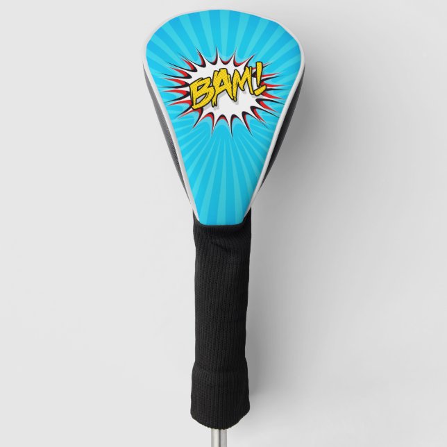 Super Hero Classic Bam! Action Bubble Golf Head Cover (Front)