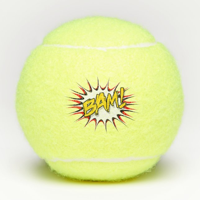 Super Hero Classic Bam! Action Bubble Tennis Balls (Front)