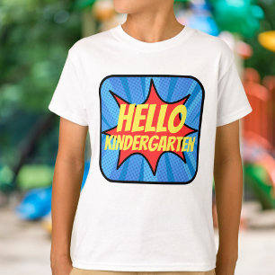 Super Hero Comic First Day Of School Custom Name T-Shirt