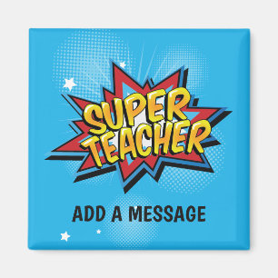 Super Hero Comic: Super Teacher Magnet