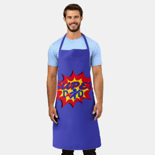 Super Hero Dad Comic Book Father's Day Apron
