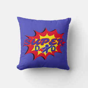 Super Hero Dad Comic Book Father's Day Cushion