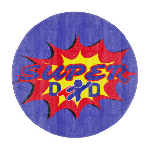 Super Hero Dad Comic Book Father's Day Cutting Board
