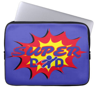 Super Hero Dad Comic Book Father's Day Laptop Sleeve