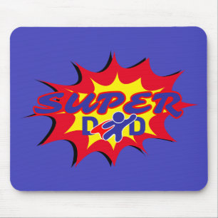 Super Hero Dad Comic Book Father's Day Mouse Pad