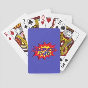 Super Hero Dad Comic Book Father's Day Playing Cards
