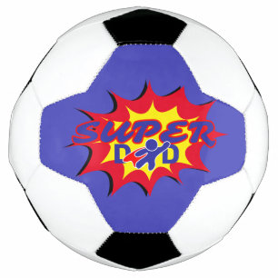 Super Hero Dad Comic Book Father's Day  Soccer Ball