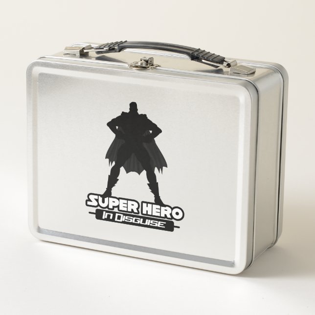 Super Hero In Disguise  Metal Lunch Box (Front)