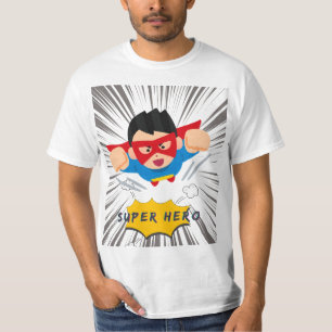 Super Hero Kid – Comic Style Cartoon Power T-Shirt