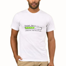 Super Hero... loading in progress bar icon, shirt.