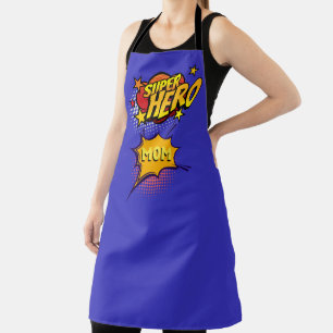 Super Hero Mom Comic Book Style Apron
