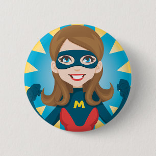 Super Hero Mum 6 Cm Round Badge