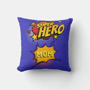 Super Hero Mum Comic Book Style Cushion
