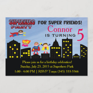 Super Hero Party Invitation