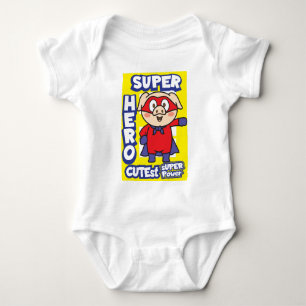 Super hero pig baby bodysuit