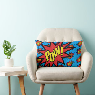 Super Hero Pow Custom Colour Lumbar Cushion
