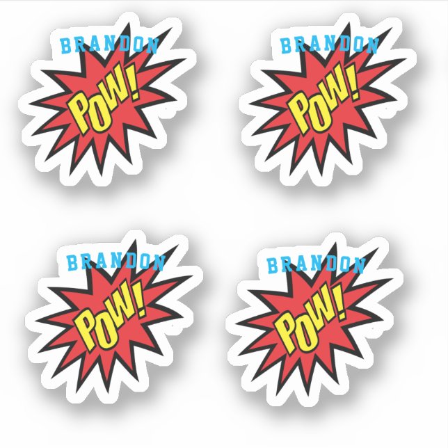 Super Hero Pow Personalised Custom (Front)