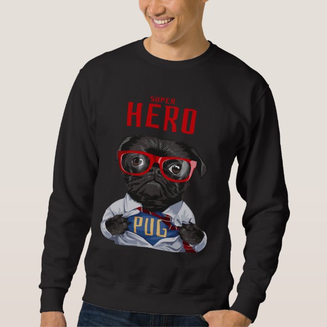 Super hero pug t-shirt Classic T-Shirt 115 Sweatshirt (Front)