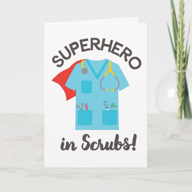 Super Hero Thank You Cards for Doctors and Nurses (Front)