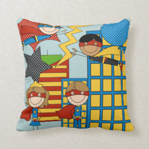 Super Heroes in the City Pilllow Cushion