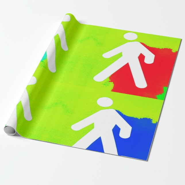Super heroes wrapping paper (Unrolled)