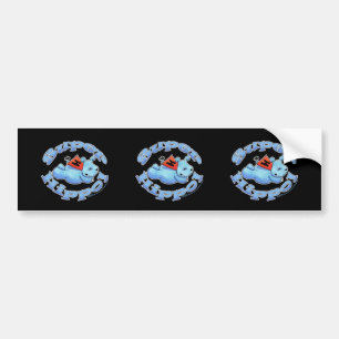 Super Hippo Bumper Sticker