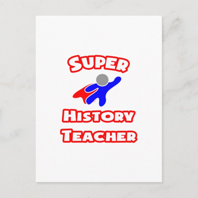 Super History Teacher Postcard (Front)