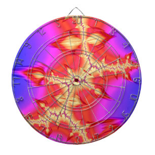 Super Hot Fiery Fizzure Fractal Abstract Art Dartboard