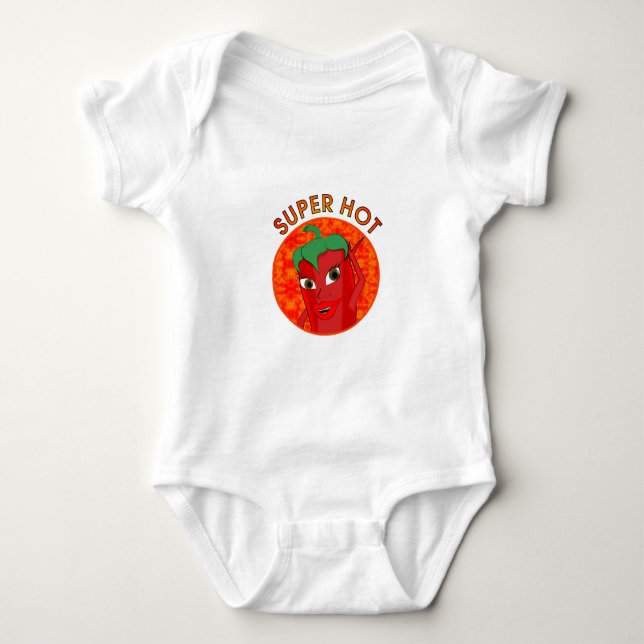Super Hot Pepper Diva Baby Bodysuit (Front)
