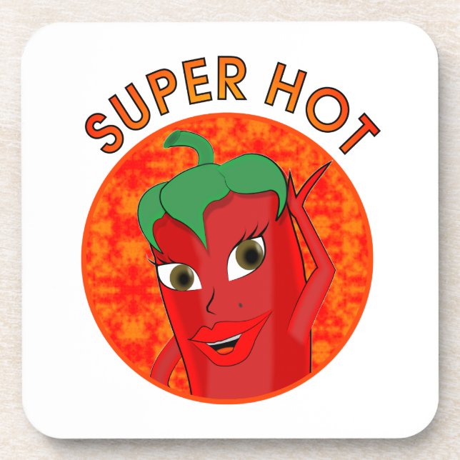 Super Hot Pepper Diva Coaster (Front)