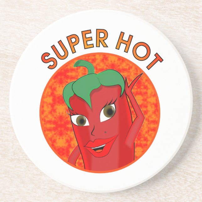 Super Hot Pepper Diva Coaster (Front)