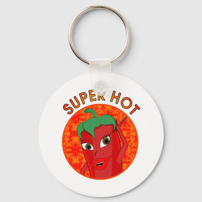 Super Hot Pepper Diva Key Ring (Front)