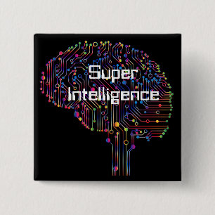 Super Intelligence Technology 15 Cm Square Badge
