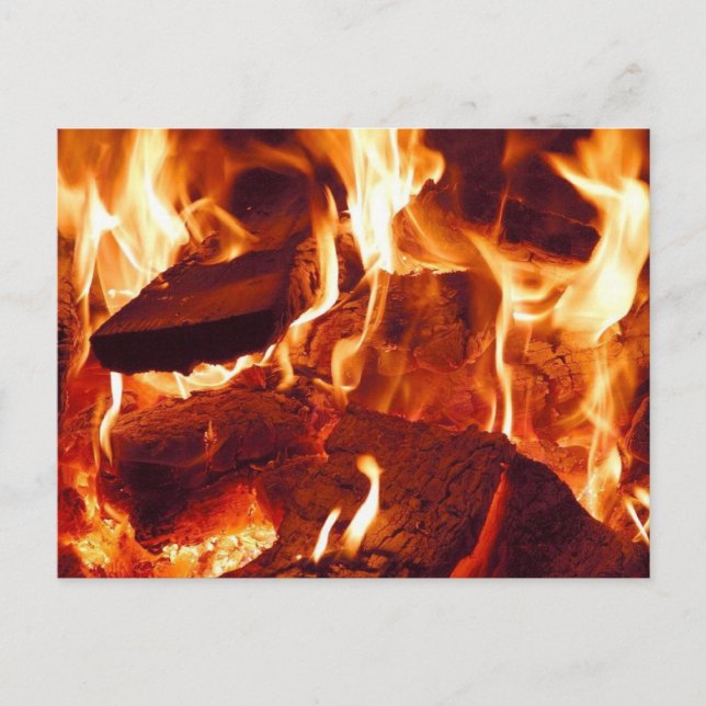 Super Intense Red Flames Postcard (Front)