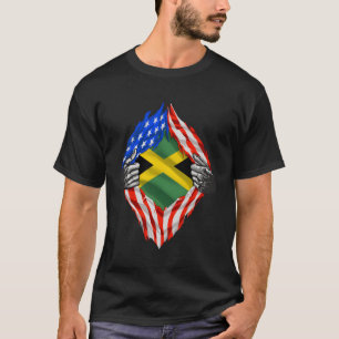Super Jamaican Heritage Proud Jamaica Roots Usa Fl T-Shirt