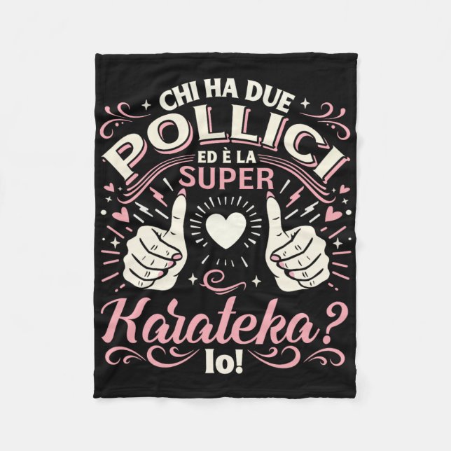 Super Karateka - Regalo Karate Ragazza Karate Donn Fleece Blanket (Front)