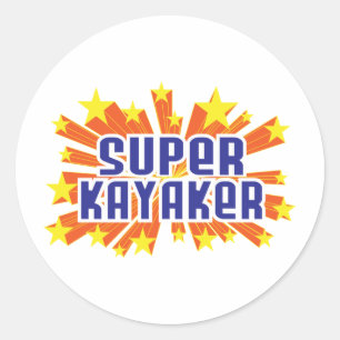 Super Kayaker Classic Round Sticker