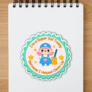 Super Kid – Helped Clean Up Sticker 