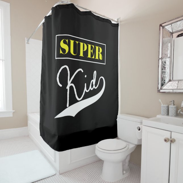 Super Kid  Shower Curtain (In Situ)