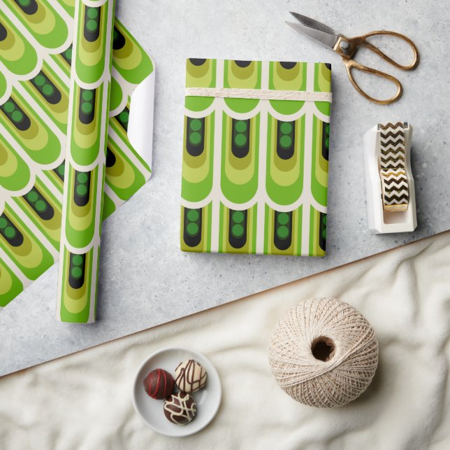 Super Kitsch Mod retro 60s 70s wrapping paper (Crafts)