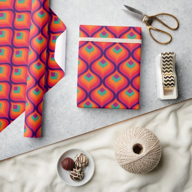 Super Kitsch Mod retro 60s 70s wrapping paper (Crafts)