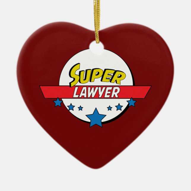Super lawyer, #lawyer ceramic ornament (Front)