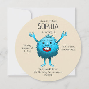 Super lovely and cute creature invitation